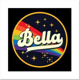 Bella // Rainbow In Space Vintage Style Posters and Art